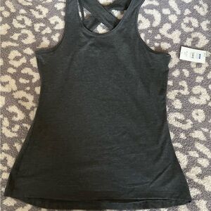 DKNY Charcoal Cross-Back Tank Top